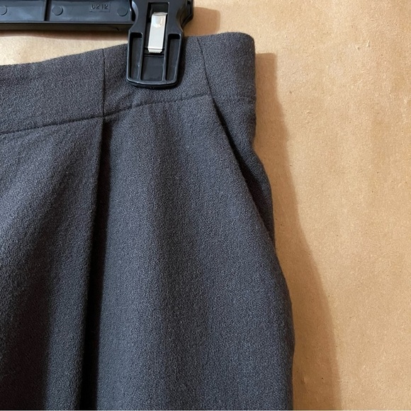 Evam Eva | Cotton Double Cloth Tuck Pants High Rise Pull-On Pleated Grey Size M - Picture 7 of 13
